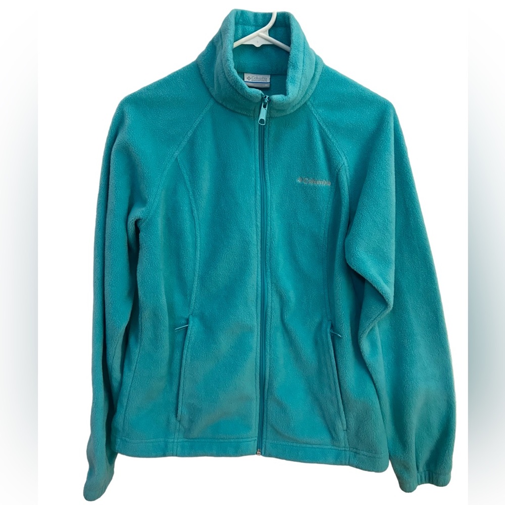 Columbia Teal athletic Fleece full-zip sweatshirt size medium